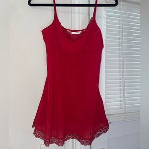 victoria’s secret red slip dress